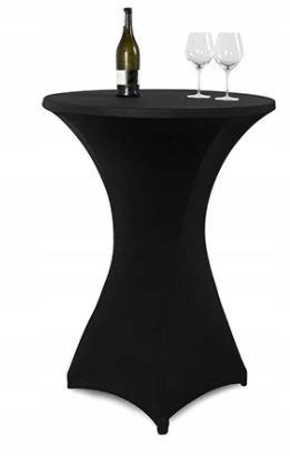 Tablecloth Cover Cocktail Bar Table 80 Black