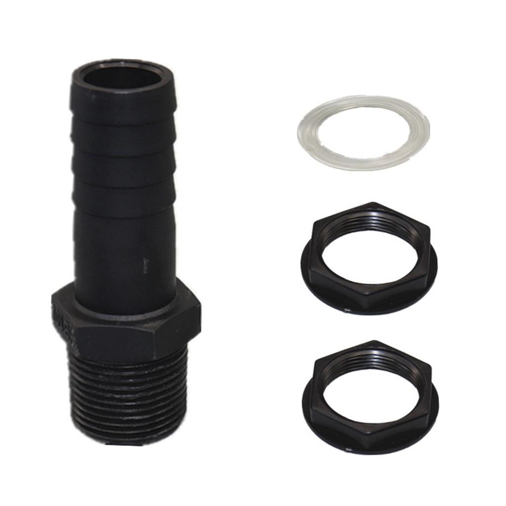 Durable Plastic Water Butt Connector Kit With Nut And Washer Garden Water Tank Overflow Vent