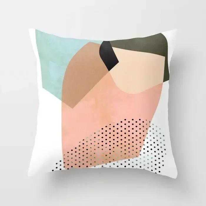 Kissenbezug für nordisches Wohnzimmer, abstrakt, schwarz, grau, Heimdekoration, Sofa, Kissenbezug