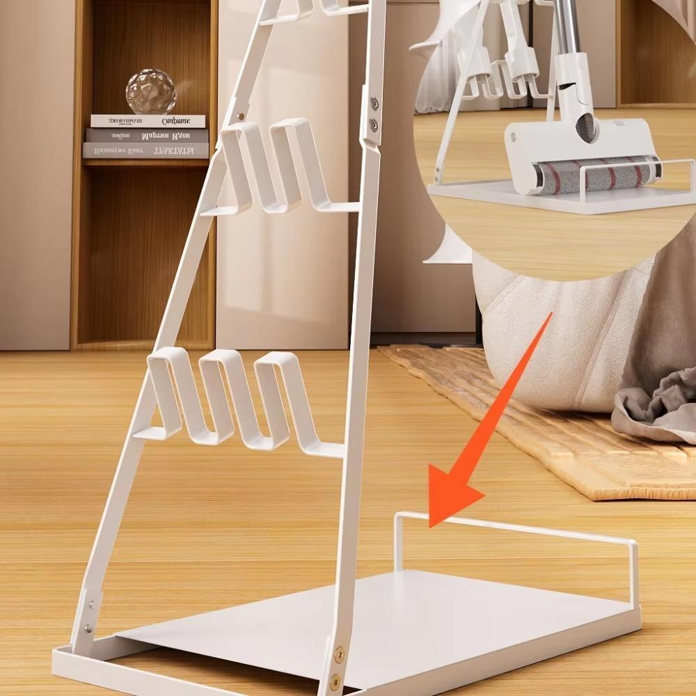 Vacuum Cleaner Storage Rack Floor Mounted Broom and Mop Stand Non Perforated Vacuum Cleaner Bracket Household Goods Place Racks