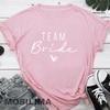 Unisex T Shirt Team Bride Bachelorette Party Shower Hen Party Bridesmaid Print Tshirt 2026 Girls Wedding Female Tops Tees