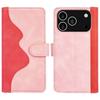 For iPhone 17 Pro Wallet Case Leather Phone Cover Splicing Color