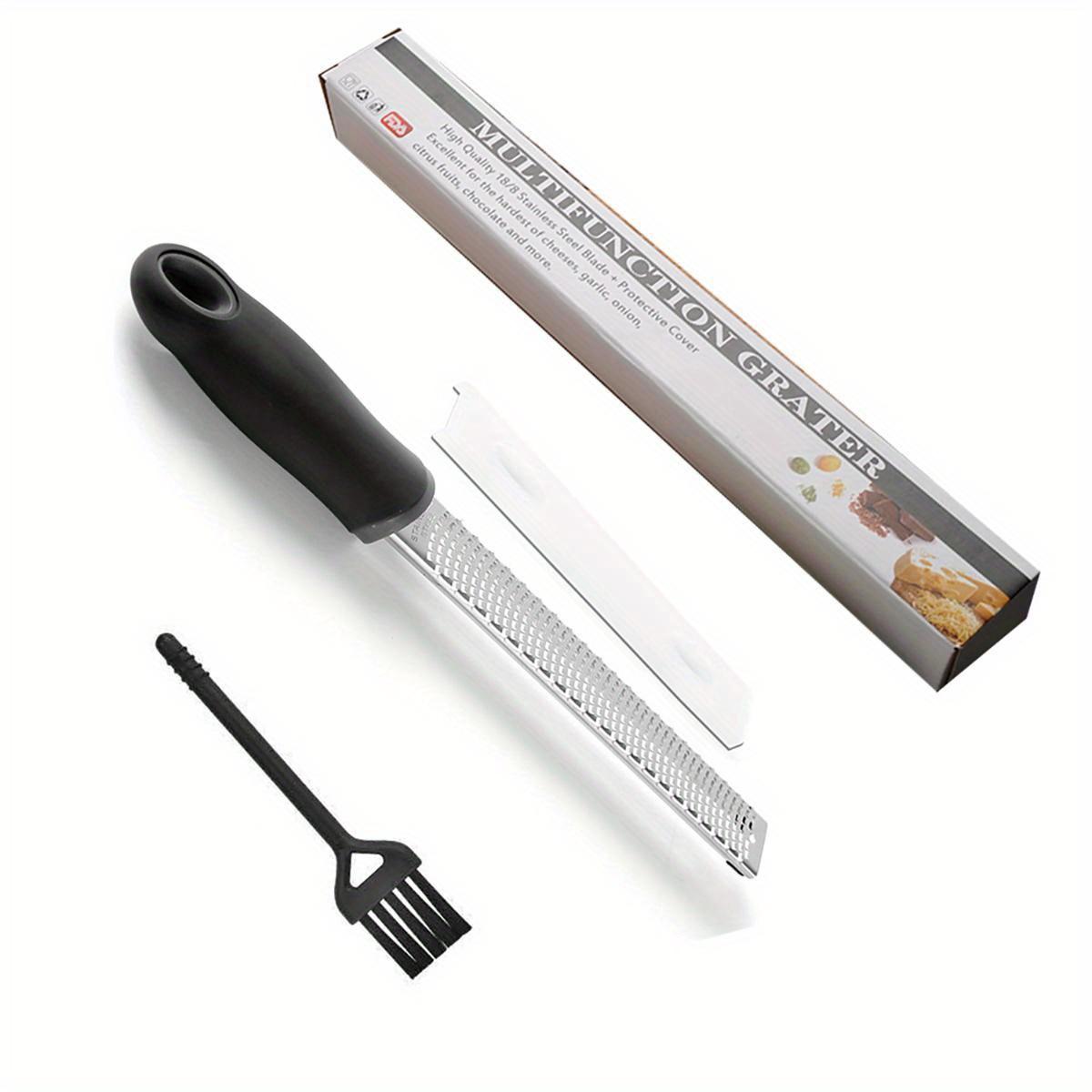 

Терка из нержавеющей стали, пластиковая нескользящая ручка, терка для сыра, терка для шоколада, терка для лимона, терка для чеснока, терка для фруктов, кухонный гаджет чёрный