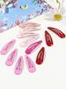 12/20Pcs Colorful Metal Snap Hair Clips 2 Inch Black Barrettes for Women Styling Non-Slip Waterdrop BB Hairpins Accessories