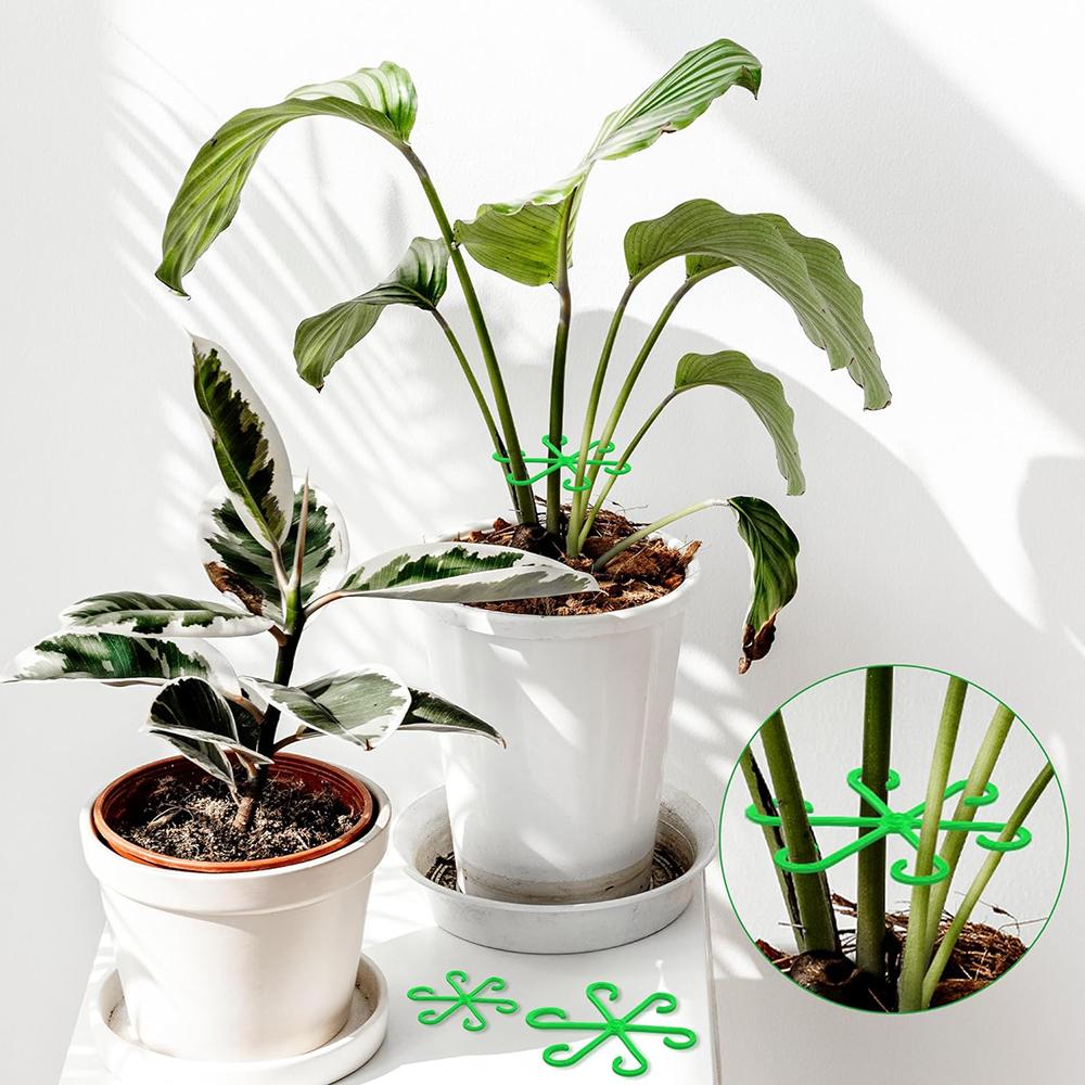 8Pcs Plant Stem Support Set Reusable Flower Growth Stakes, 4 Sizes