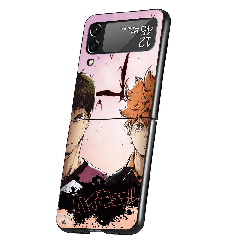 

Haikyuu Oya Volleyball Anime Case Phone Cover for Samsung Galaxy Z Flip 7 6 5 4 3 5G ZFlip7 ZFlip6 ZFlip5 ZFlip4 ZFlip3 Black Fu Samsung Z Flip 6