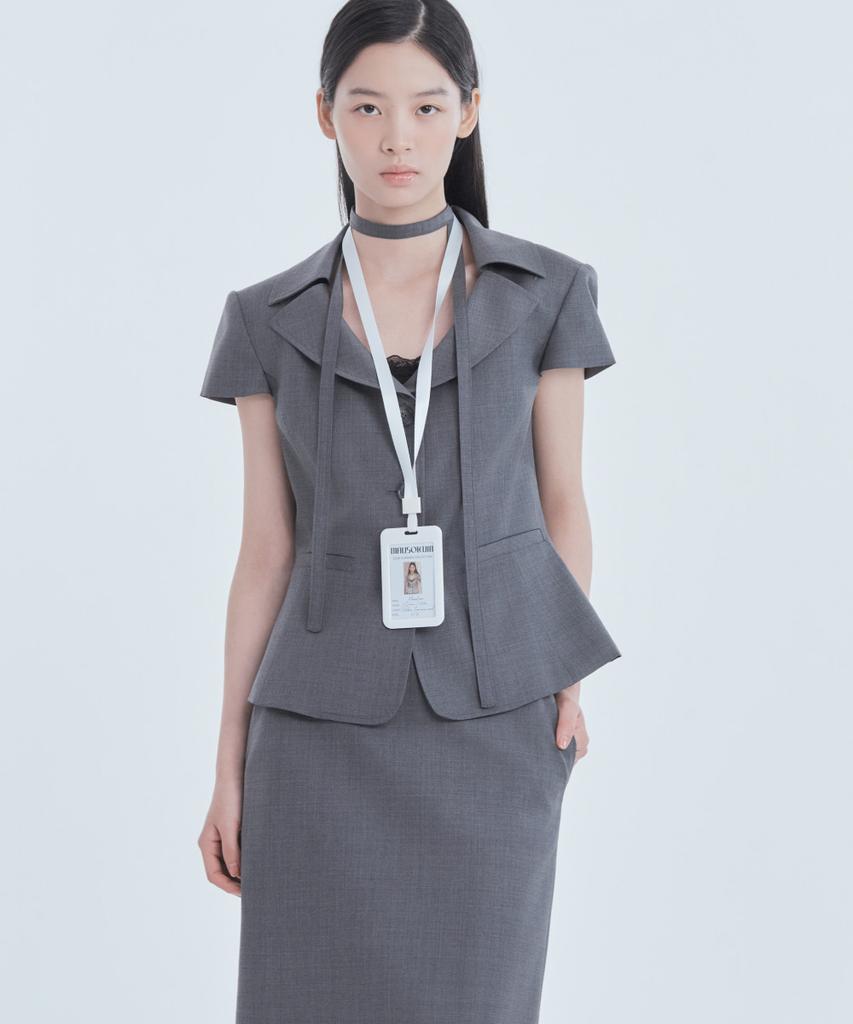 Mausolleum Mac Suit Midi Skirt - Gray