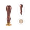 1set DIY Letter Scrapbook Brass Wax Seal Stamps and Wood Handle Sets Letter.V 25x14mm 75mm