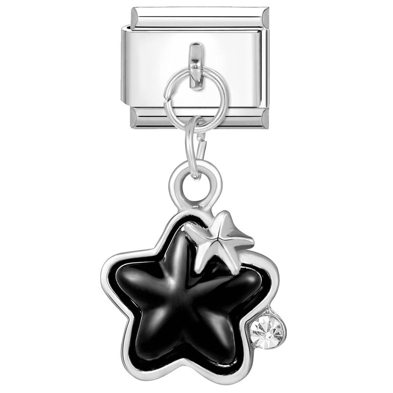 Negru Nr.8 Minge Ochi de Pisică Tai Chi Fluture Inimă Zale Charm Italian Se Potrivește Brățară 9mm Oțel Inoxidabil Femei DIY Făcând Cadouri