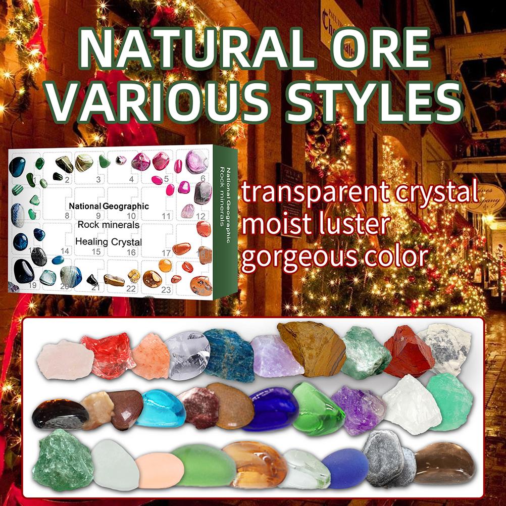 Weihnachts-Adventskalender Spielzeug 24 Tage Weihnachten Erz Spielzeug Mineral Geschenkbox Spielzeug Geologisch