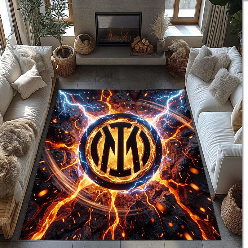 Borussia Dortmund Printed Flannel Area Rug Non Slip Soft Polyester Floor Carpet Indoor Decor Mat for Bedroom Living Room Sofa