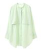 Concealed Fly Yoke Tunic for Lime Green [Green Parks] Casual, Easy-care Women,