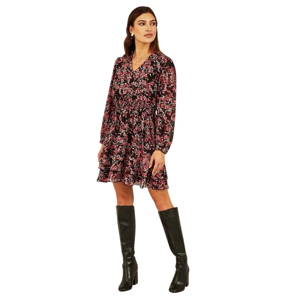 Mela London Womens/Ladies Blossom V Neck Skater Dress