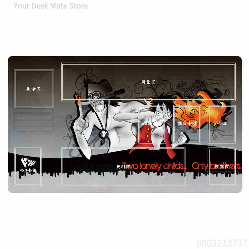 One Piece TCG Playmat with Zones Straw Hat Crew Anime Card Mat Waterproof Aesthetic Office Pad
