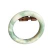 A4 Emerald Green Hetian Jade Bracelet with Floral Design