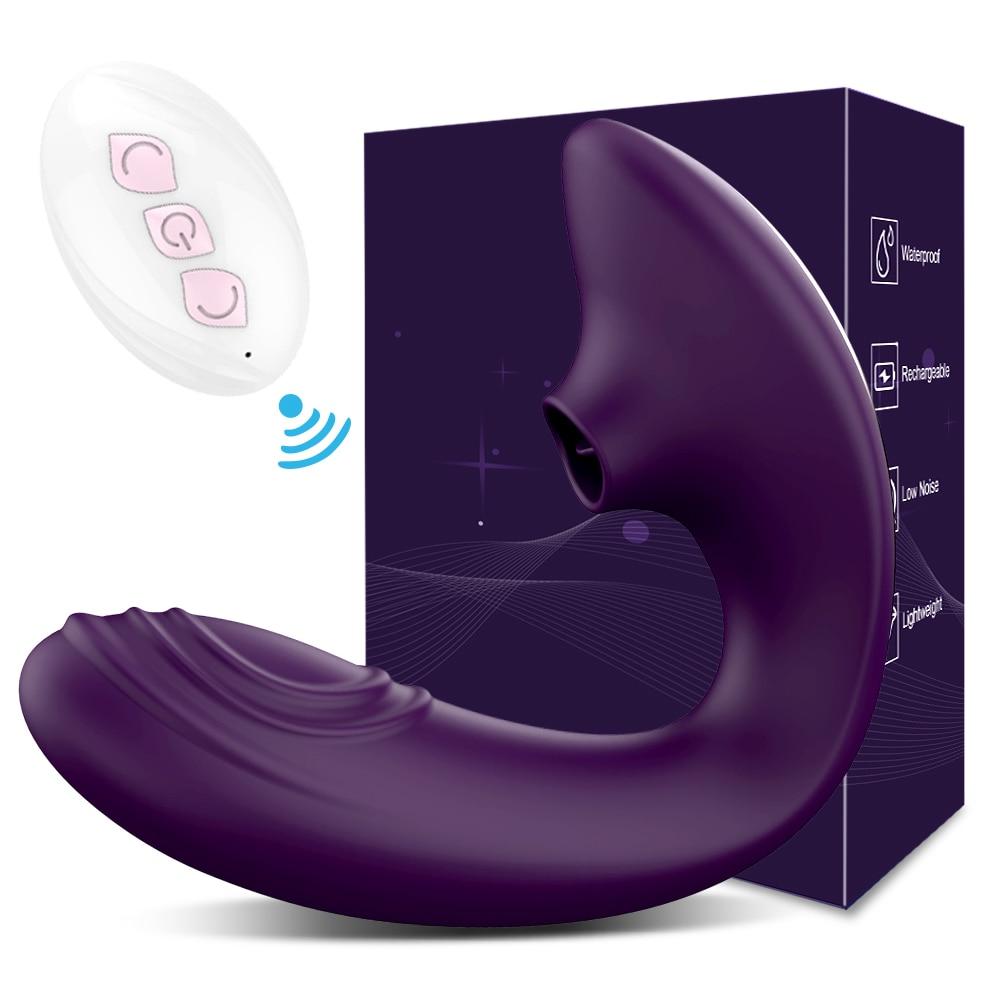 Consolador con Control remoto vibrador para clítoris, estimulador de mujer, lamiendo lengua, punto G, Juguetes sexuales para adultos, masturbación femenina para mujeres
