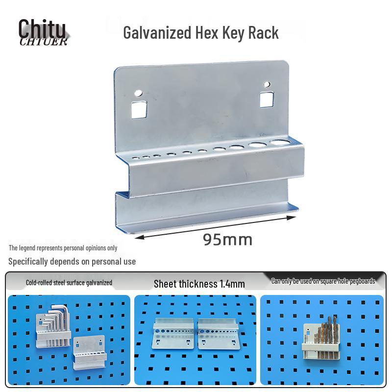 Stainless Steel Pegboard Rack & Hook Set for Tool Organization