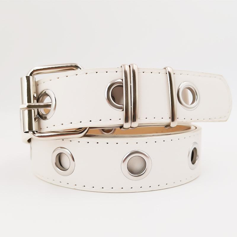 Trendy Women's Belt Ring Decoration Air Eyes Full-body Punch-free Punk Belt