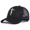 Cotton Embroidered Cross Baseball Cap For Men Women Casual Summer Accessory