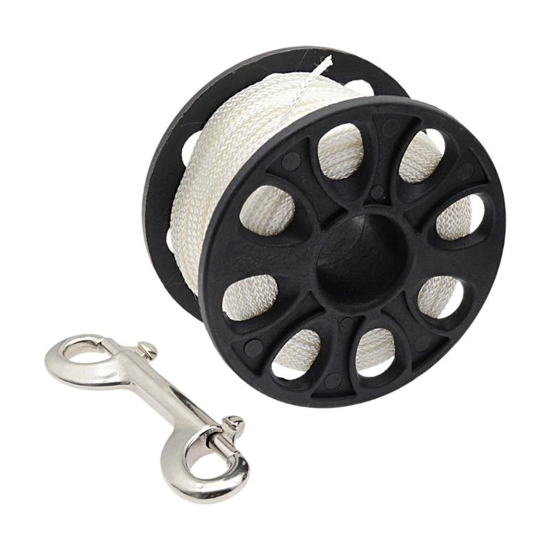 Multipurpose Scubas Diving Reel Compacts Diving Line Spool With High Visibilities Nylon Cord For Underwater Navigations