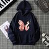 Winter Women's Hoodie Solid Color Print Unisex style Double Pockets Sweatshirts Outerwear Women's Clothing