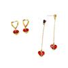 Fashion Commuter K Series Peach Heart Earrings Earrings Love Premium Earrings