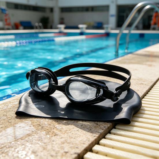 Adults Swim Goggles with Storage Case Waterproof No Leakage Anti-Fog UV Protection Clear Lens Men Women Swimming Goggles Eyewear