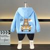Spring and Autumn Girls Long Sleeved Zippered Cartoon Dinosaur Hooded Windproof Coat Top Children's Wear Jacket Baseball Jacket Models Boys and Girls