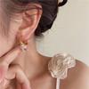 New Trendy Water Drop Stud Earrings For Women Fashion Copper Plated Golden Jewelry Transparent Accessories For Party