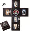 Spiritual Practice Tool Portable Catholic Altar, Handmade Pocket Prayer Shrine, Faux Leather Folding Altar Foldable Devotional Religious Gift