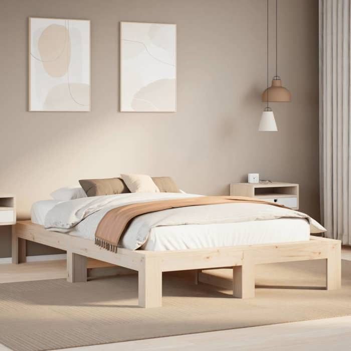 VidaXL Bed Frames Without Mattress 120x200 Cm Solid Pine Wood 3308741
