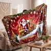 Christmas Flannel Throw Blanket Soft Warm Cozy For Sofa Bed Indoor Home Use Great Holiday Gift