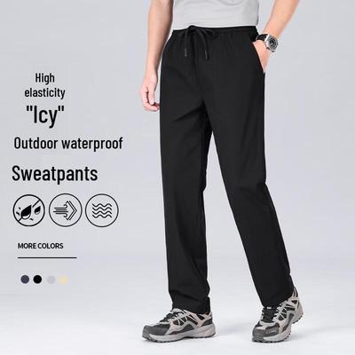 Men's Lightweight Waterproof Elastic Waist Casual & Sports Pants