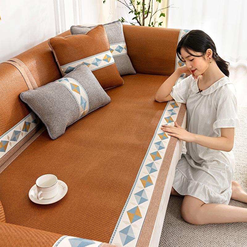 

Подушка для дивана, летний коврик из охлаждающего ротанга, коврик из ротанга, чехол для дивана, ледяной шелк, простая подушка для сиденья, современный высококачественный коврик 60*240