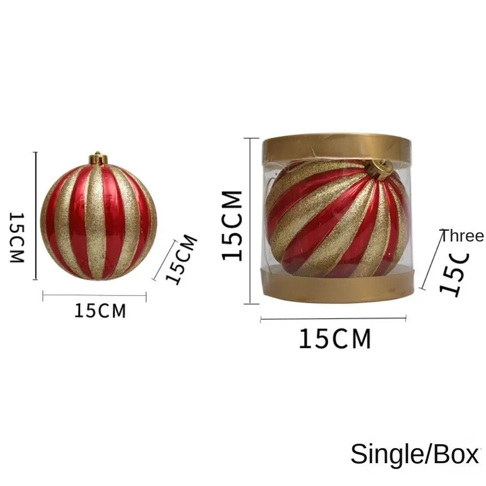 3/2/1Pcs Pumpkin Balls Christmas Tree Ornament Plastic DIY Crafts Painted Christmas Gifts Boxes Pendant Hanging Ornament