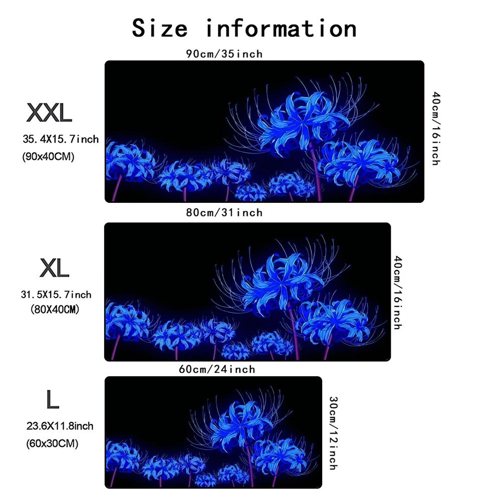 Accessories Long Mousepad Red Spider Lily Mouse Pad XXL Desktop Keyboard Table Pads Large Game Rubber Antislip DeskMat Computer