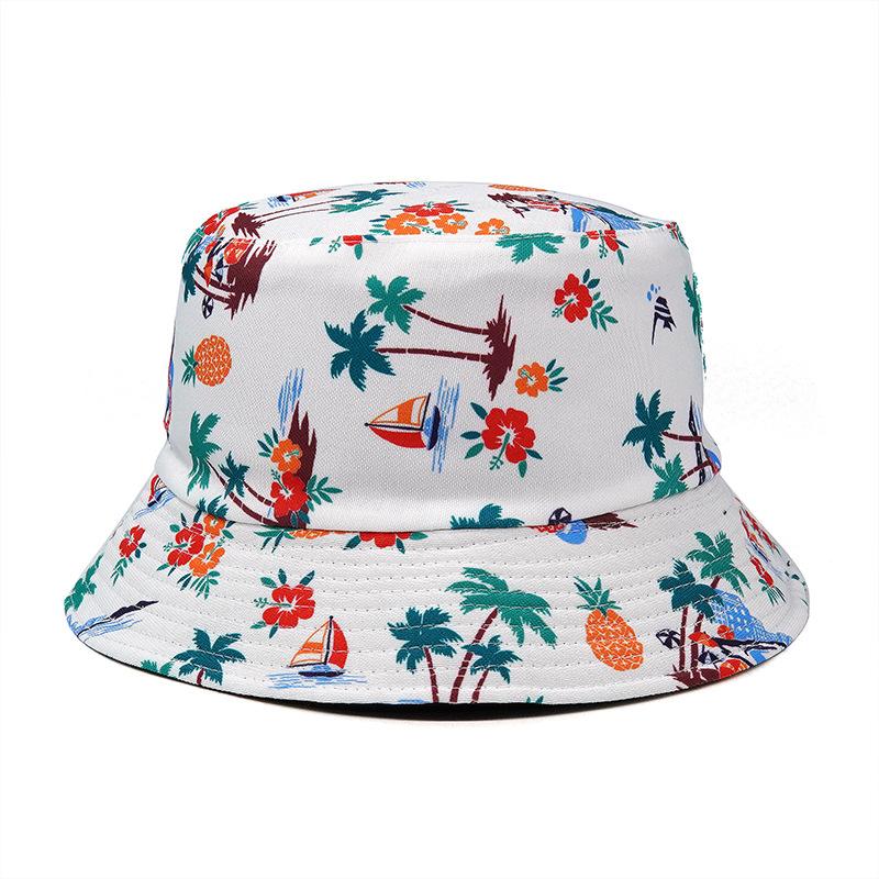 New Arrival Summer Sun Protect Woman Man Unisex Reversible Printed Cactus Bucket Hat