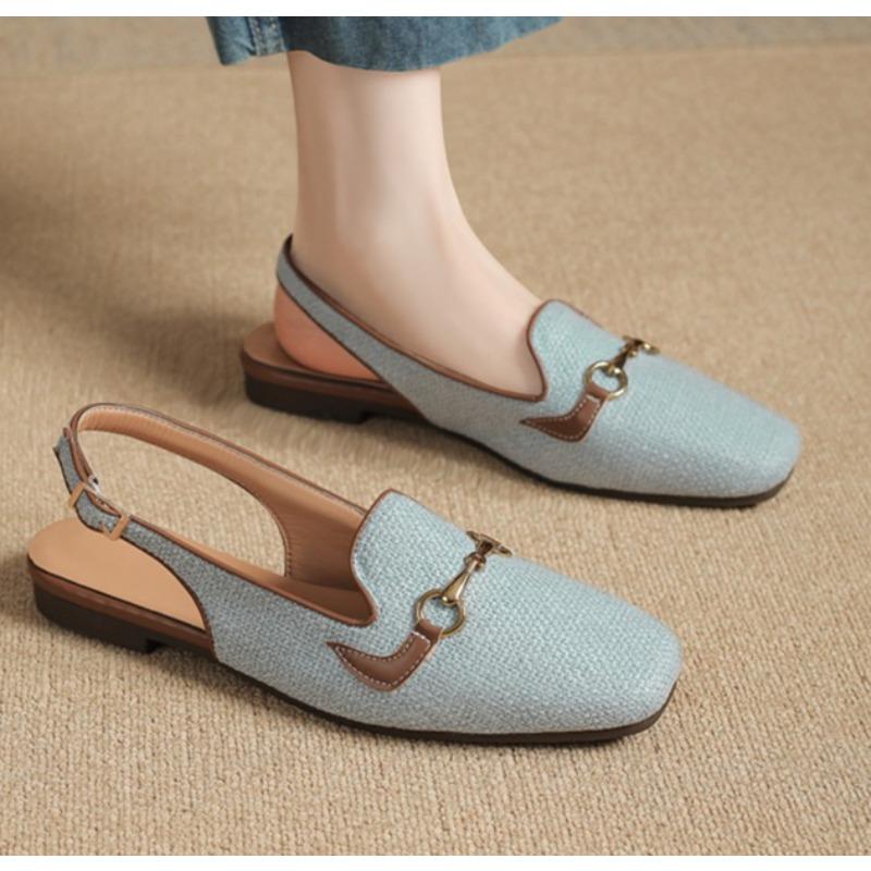 

Fashion New Women Platform Sandals Anti-slip Closed Toe Metal Shoes Women Flat Outdoor Round Toe Wedge Sandals Women Sandalias De Mujer 43 небесно-голубой