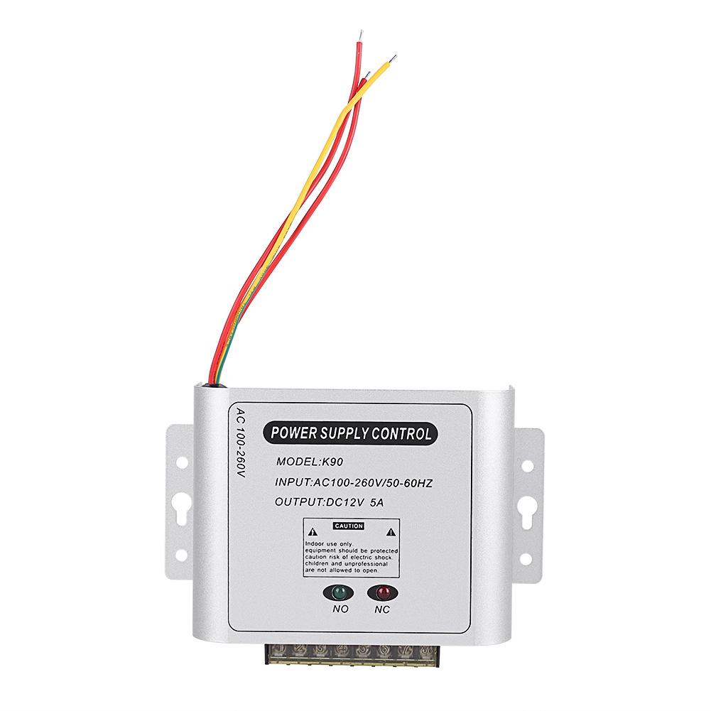 12V 5A Door Access Control System Power Supply Adapter 110-240V