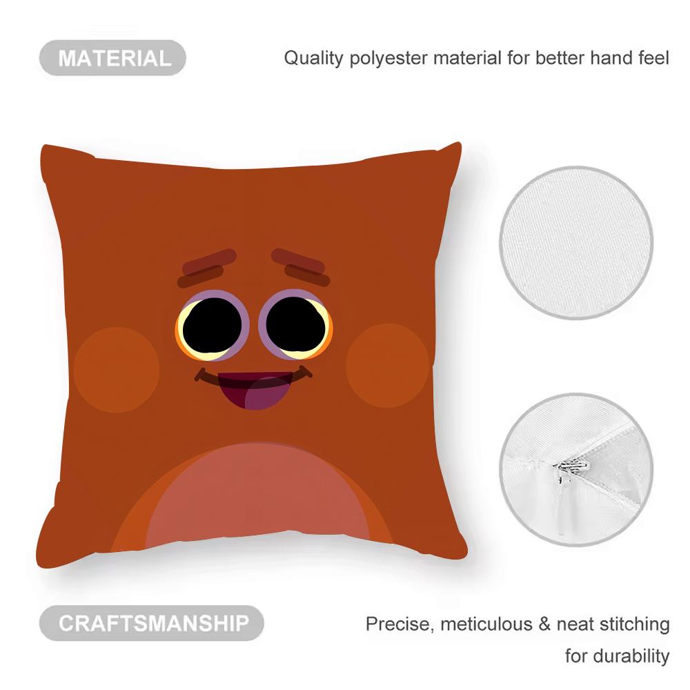 THE Bumble Nums Humble Cushion Cover Anti-dustmite Pillowcase Invisible Zipper Silky Short Plush Sofa Cushion Cover