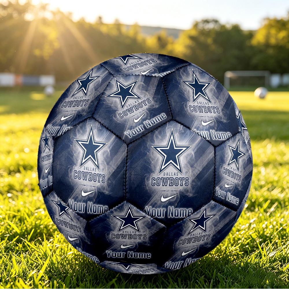 Dallas Cowboys Size 5 Football, Custom Name Text Personalized Soccer Ball Sport Training Gift