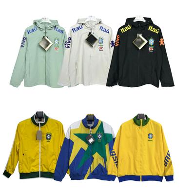 Brazilian Casual Trench Coat Long-sleeved Jacket Training Jacket Warm Jacket Hooded Thin Boys and Girls Autumn and Winter