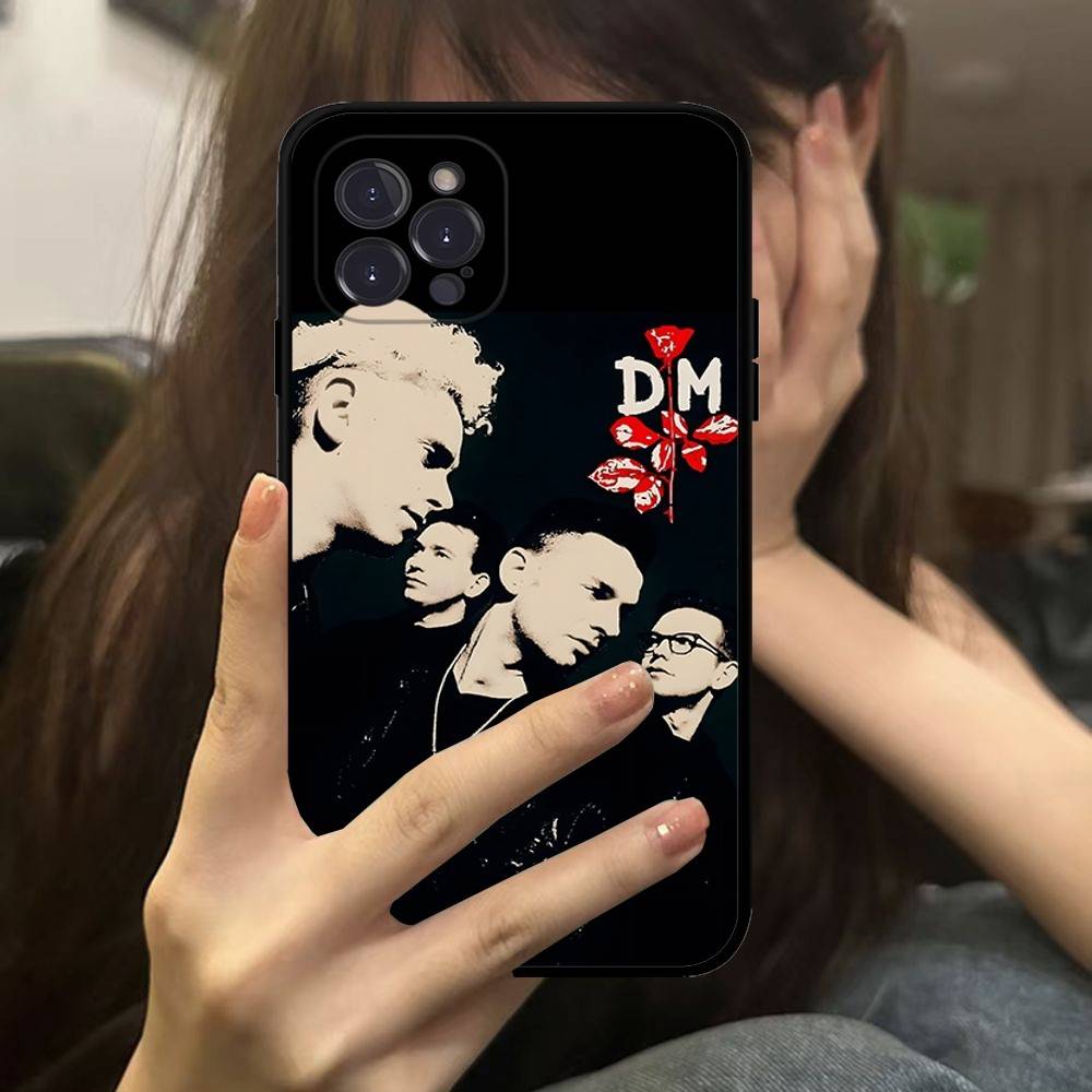 D-Depeche Mode Rock-ES Band For Iphone 17 16 15 11 13 14 Pro Max Plus 12 Mini Black Shell Cover Phone Case