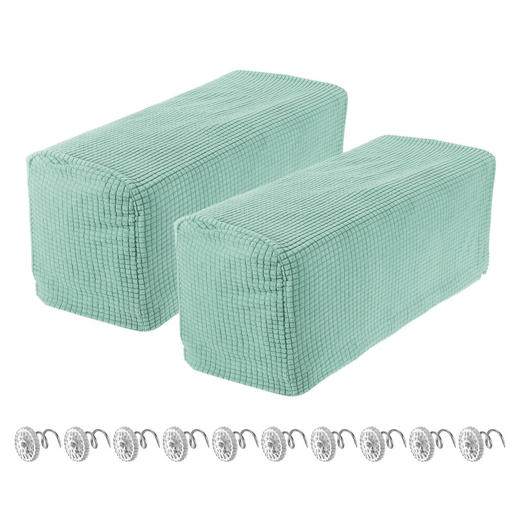 2pcs Stretch Armrest Covers Couch Arm Covers with Twist Pin Protector Slipcovers Dustproof for Chairs Sofa Office Home