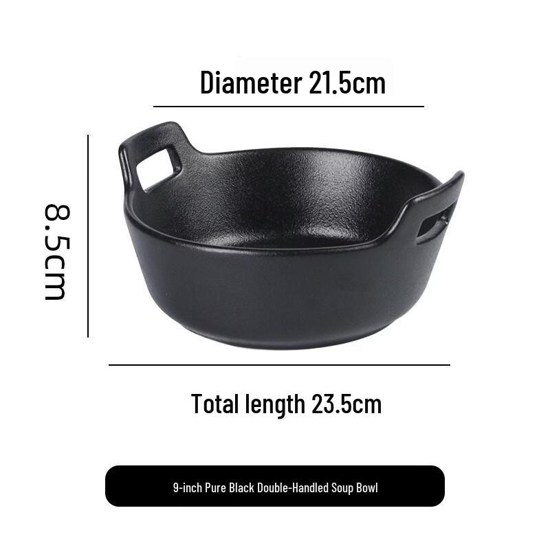 ZISIZ European Frosted Double-Handled Soup Bowl