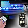 1-8pcs Wireless LED Strobe Lights Car Decor Atmosphere Light 8 Colors Rechargeable Led Lights Anti-Collision LED Warning Light