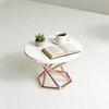 Miniature Coffee Table Wooden Tabletop Metal Frame Tea Table Model Tiny Round Table Toy DIY 1/12 Dollhouse Furniture Decoration Accessories