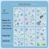 Yue Zhen Floral Retro Waterproof PET Die-cut Journal Stickers