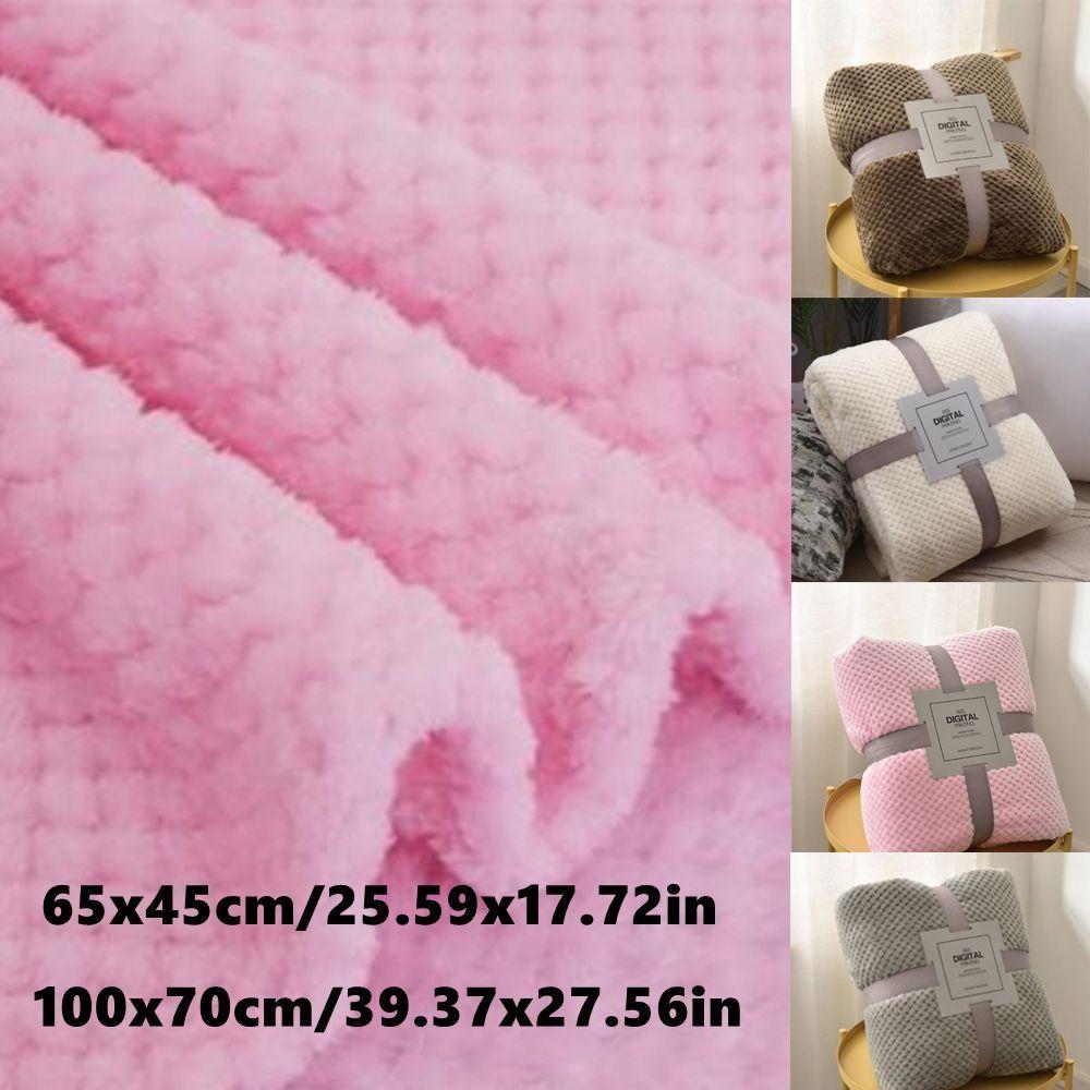 Double Sided Throw Blanket Skin-Friendly Conditioning Quilt New Plush Striped Blankets