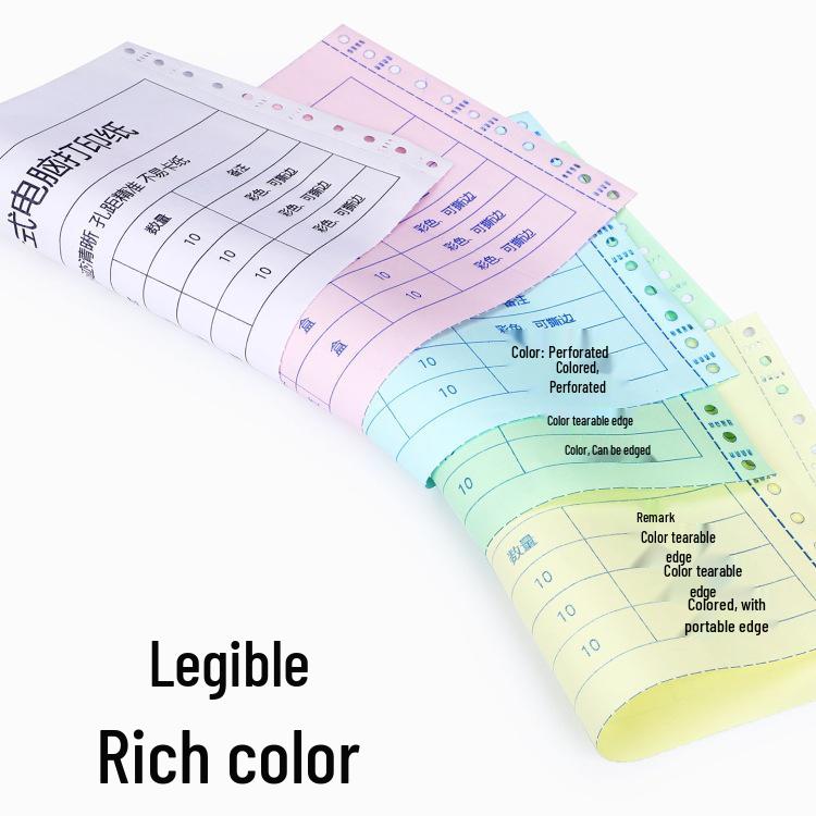 Upgraded Donglin Three-Part Two-Fold and Three-Part Three-Fold Pin-Feed Printer Paper